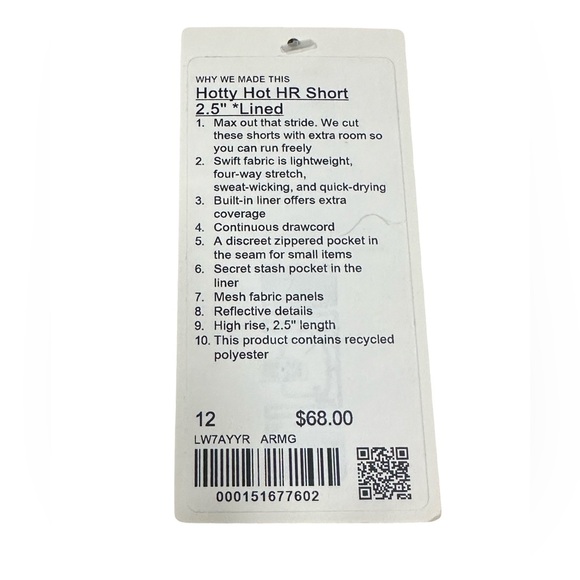 Hotty Hot High-Rise Lined Short 2.5" - Army Green - Picture 7 of 7